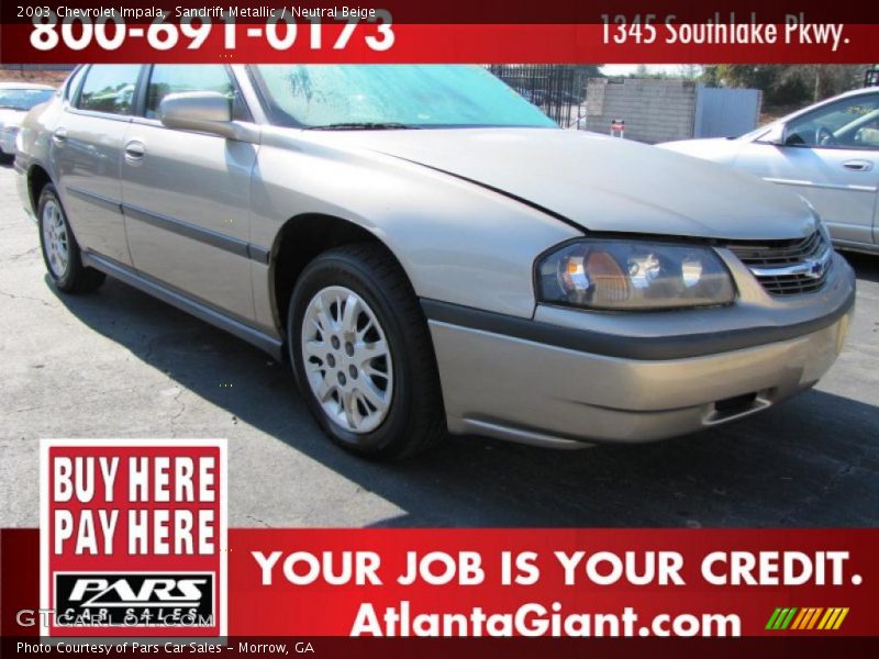 Sandrift Metallic / Neutral Beige 2003 Chevrolet Impala