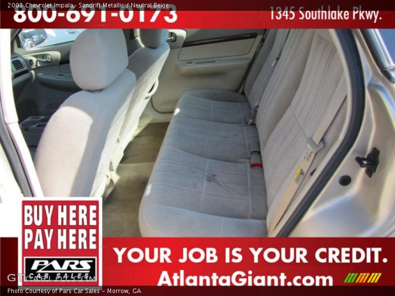 Sandrift Metallic / Neutral Beige 2003 Chevrolet Impala