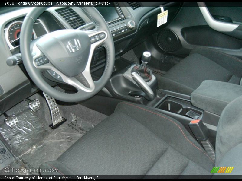 Alabaster Silver Metallic / Black 2008 Honda Civic Si Coupe