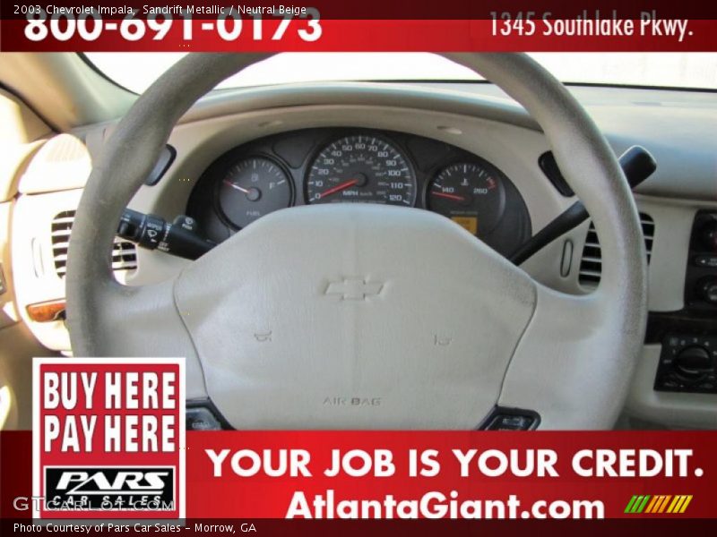 Sandrift Metallic / Neutral Beige 2003 Chevrolet Impala
