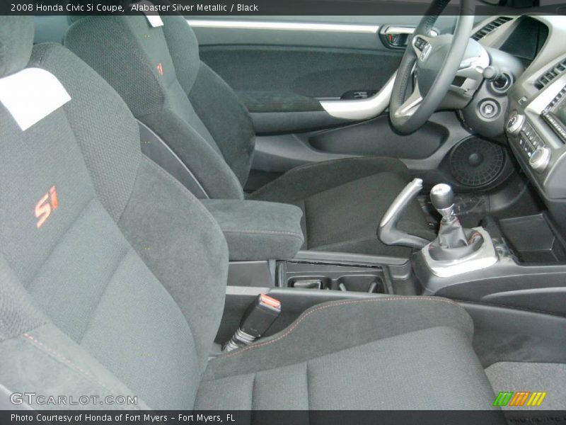 Alabaster Silver Metallic / Black 2008 Honda Civic Si Coupe