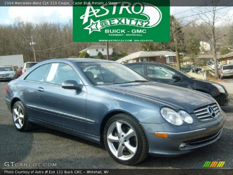 Cadet Blue Metallic / Stone 2004 Mercedes-Benz CLK 320 Coupe