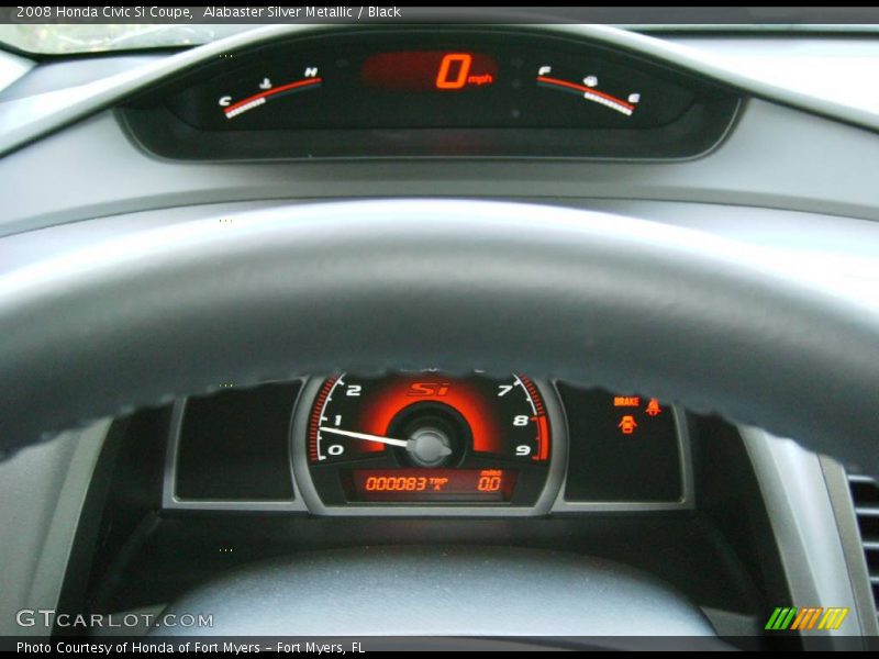 Alabaster Silver Metallic / Black 2008 Honda Civic Si Coupe