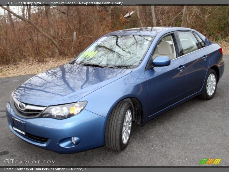 Newport Blue Pearl / Ivory 2010 Subaru Impreza 2.5i Premium Sedan