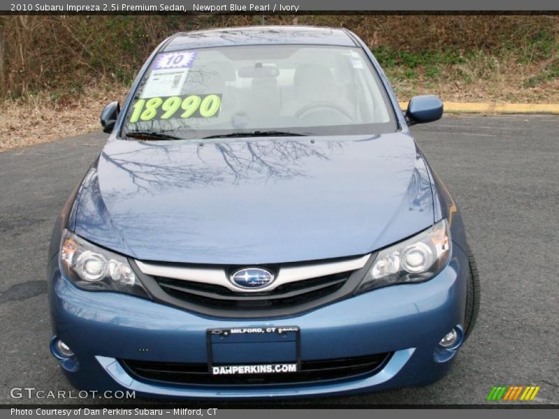 Newport Blue Pearl / Ivory 2010 Subaru Impreza 2.5i Premium Sedan