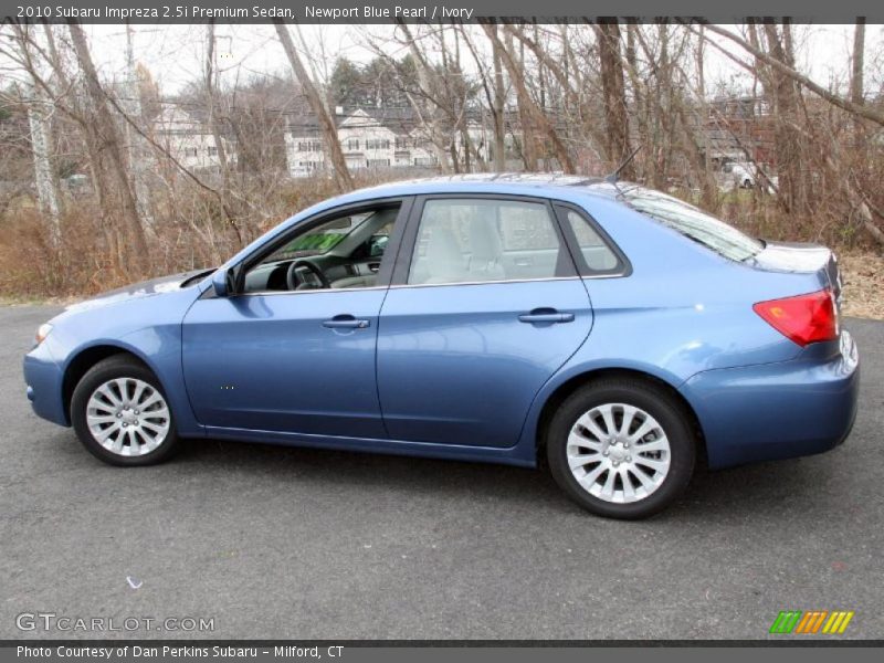 Newport Blue Pearl / Ivory 2010 Subaru Impreza 2.5i Premium Sedan