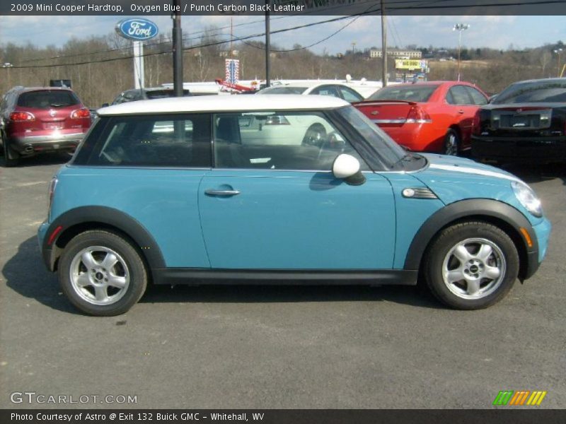 Oxygen Blue / Punch Carbon Black Leather 2009 Mini Cooper Hardtop