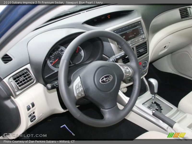 Newport Blue Pearl / Ivory 2010 Subaru Impreza 2.5i Premium Sedan