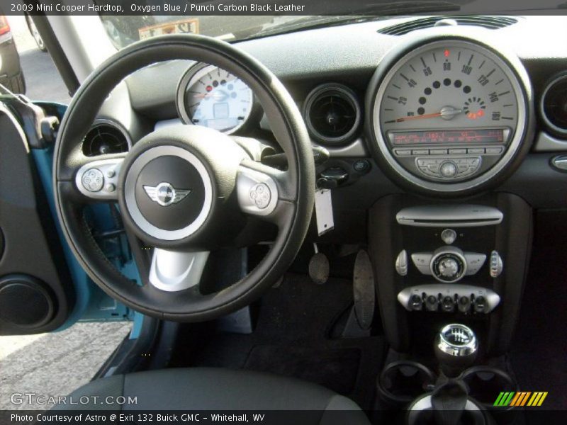 Oxygen Blue / Punch Carbon Black Leather 2009 Mini Cooper Hardtop