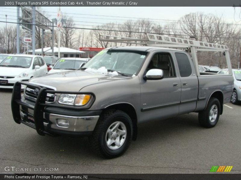 Thunder Gray Metallic / Gray 2001 Toyota Tundra SR5 Extended Cab 4x4