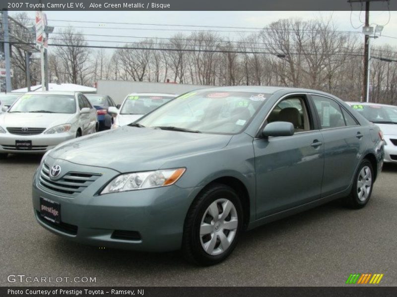 Aloe Green Metallic / Bisque 2007 Toyota Camry LE V6