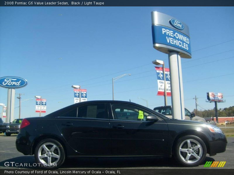 Black / Light Taupe 2008 Pontiac G6 Value Leader Sedan