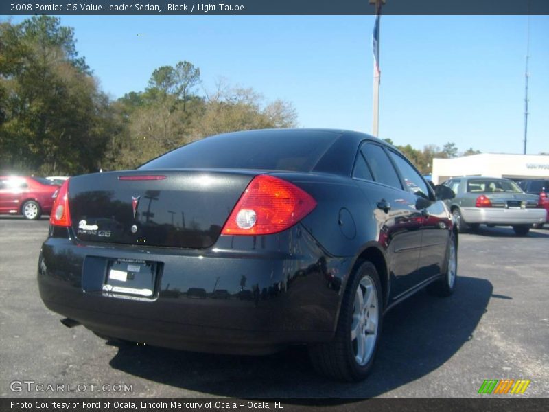 Black / Light Taupe 2008 Pontiac G6 Value Leader Sedan