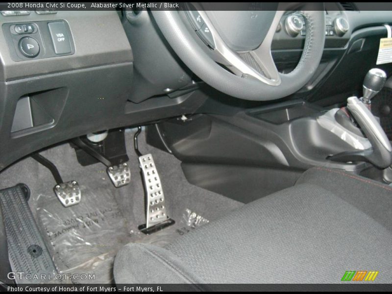 Alabaster Silver Metallic / Black 2008 Honda Civic Si Coupe