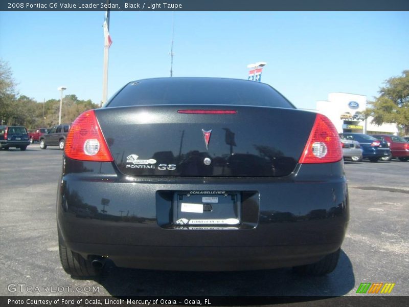 Black / Light Taupe 2008 Pontiac G6 Value Leader Sedan