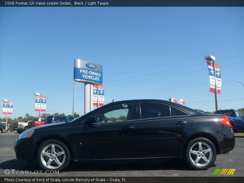 Black / Light Taupe 2008 Pontiac G6 Value Leader Sedan