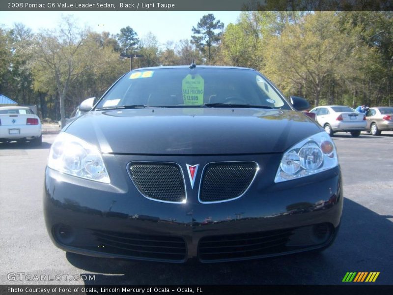 Black / Light Taupe 2008 Pontiac G6 Value Leader Sedan