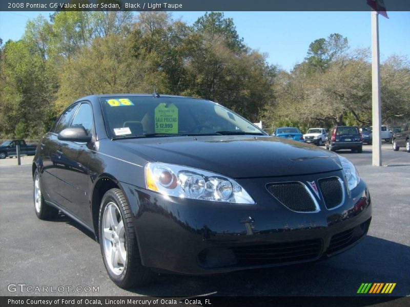 Black / Light Taupe 2008 Pontiac G6 Value Leader Sedan