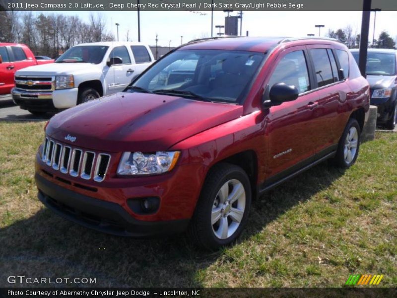 Deep Cherry Red Crystal Pearl / Dark Slate Gray/Light Pebble Beige 2011 Jeep Compass 2.0 Latitude