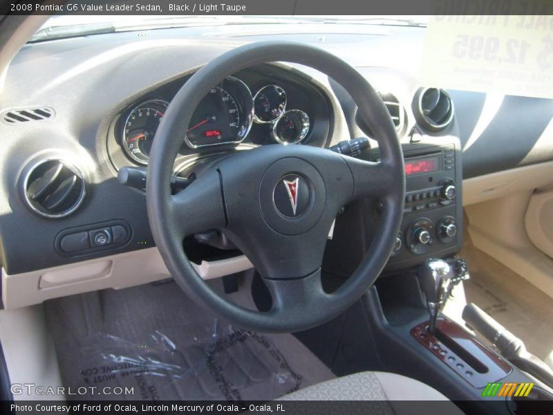 Black / Light Taupe 2008 Pontiac G6 Value Leader Sedan