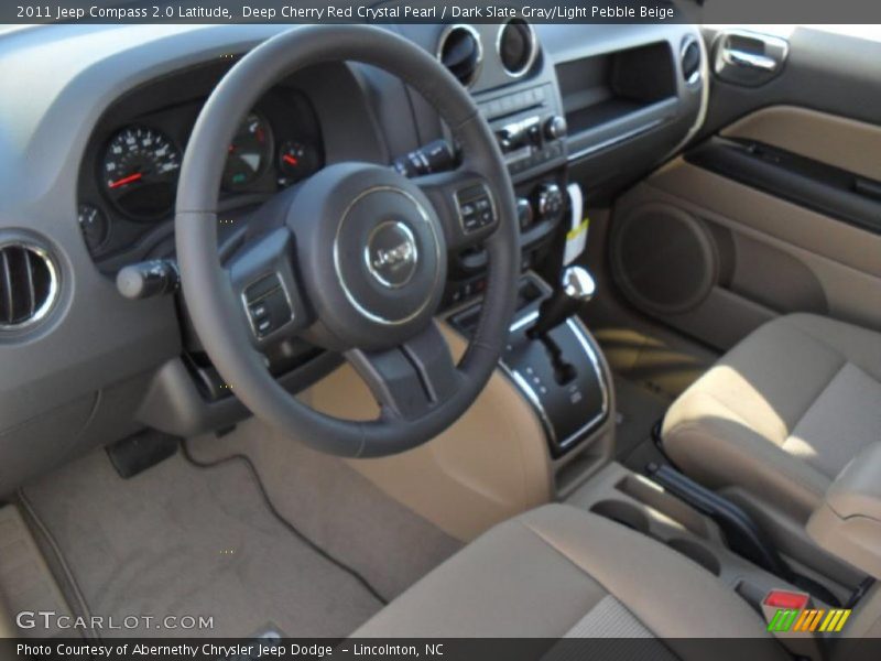 Deep Cherry Red Crystal Pearl / Dark Slate Gray/Light Pebble Beige 2011 Jeep Compass 2.0 Latitude