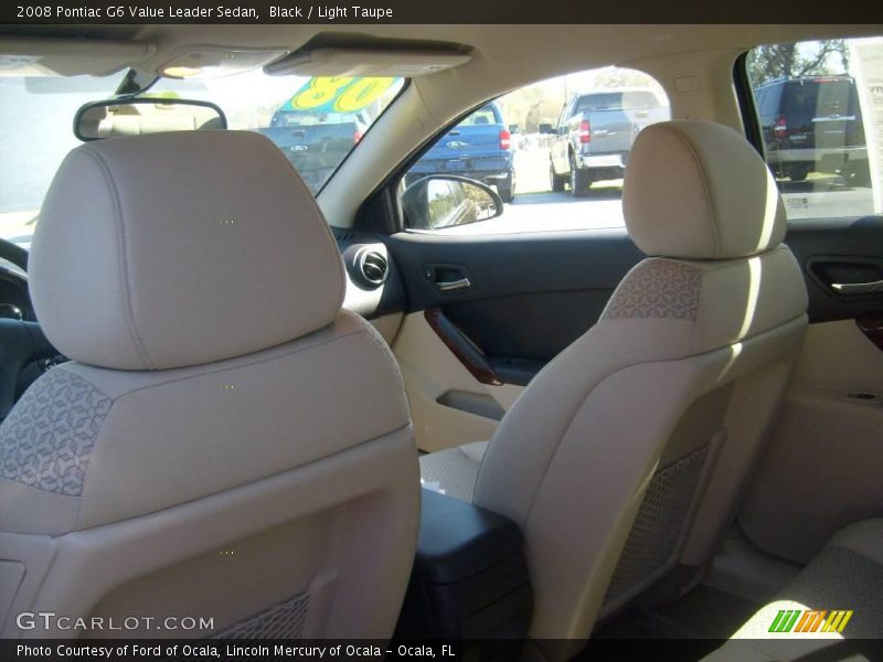 Black / Light Taupe 2008 Pontiac G6 Value Leader Sedan