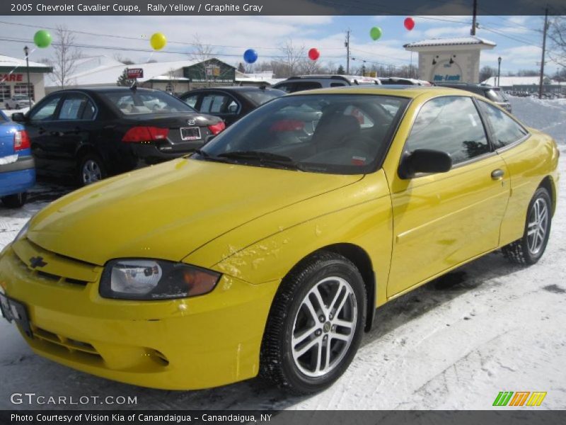 Rally Yellow / Graphite Gray 2005 Chevrolet Cavalier Coupe