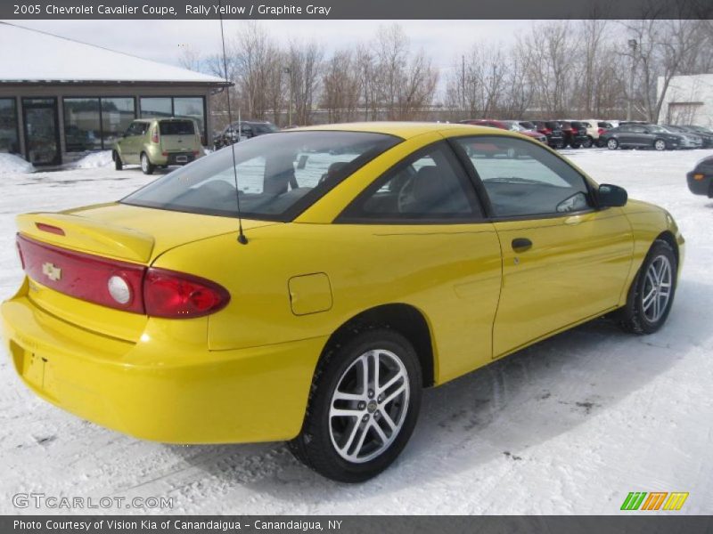 Rally Yellow / Graphite Gray 2005 Chevrolet Cavalier Coupe