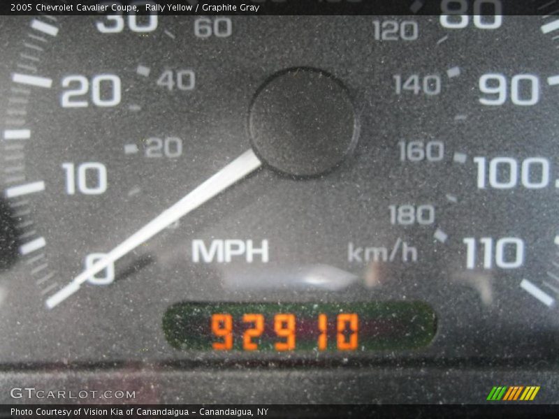 Rally Yellow / Graphite Gray 2005 Chevrolet Cavalier Coupe