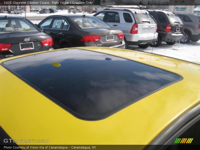 Rally Yellow / Graphite Gray 2005 Chevrolet Cavalier Coupe