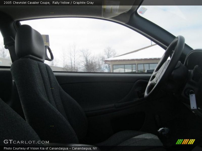 Rally Yellow / Graphite Gray 2005 Chevrolet Cavalier Coupe