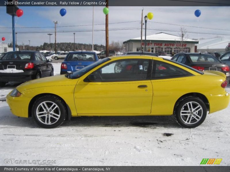 Rally Yellow / Graphite Gray 2005 Chevrolet Cavalier Coupe