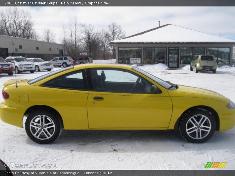 Rally Yellow / Graphite Gray 2005 Chevrolet Cavalier Coupe