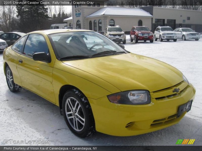 Rally Yellow / Graphite Gray 2005 Chevrolet Cavalier Coupe