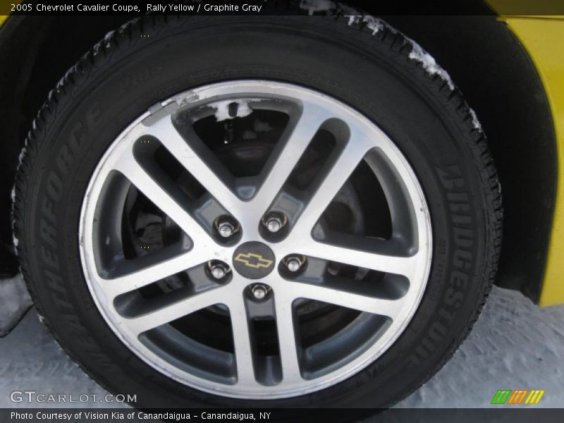 Rally Yellow / Graphite Gray 2005 Chevrolet Cavalier Coupe