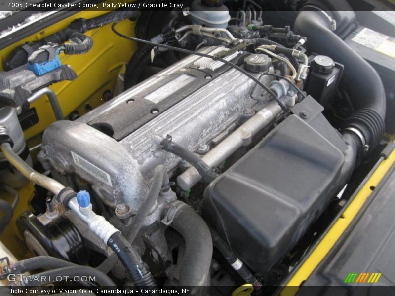 Rally Yellow / Graphite Gray 2005 Chevrolet Cavalier Coupe
