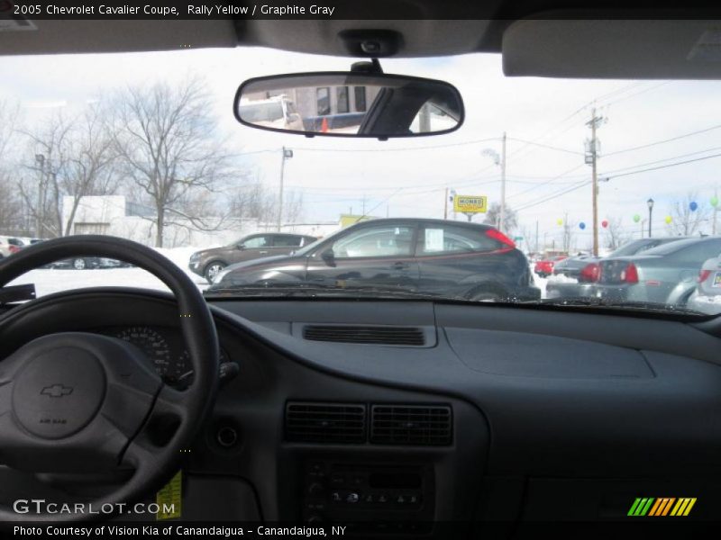 Rally Yellow / Graphite Gray 2005 Chevrolet Cavalier Coupe