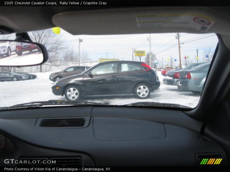 Rally Yellow / Graphite Gray 2005 Chevrolet Cavalier Coupe