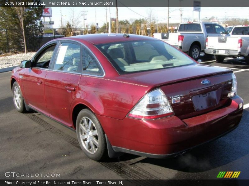 Merlot Metallic / Medium Light Stone 2008 Ford Taurus SEL