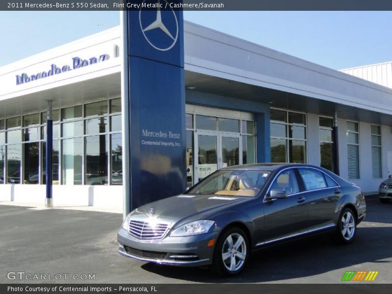 Flint Grey Metallic / Cashmere/Savanah 2011 Mercedes-Benz S 550 Sedan