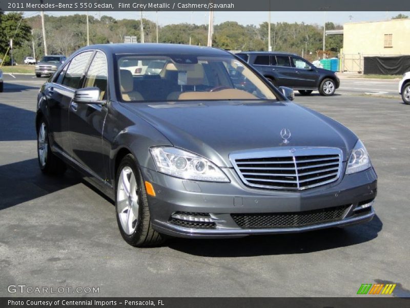 Flint Grey Metallic / Cashmere/Savanah 2011 Mercedes-Benz S 550 Sedan