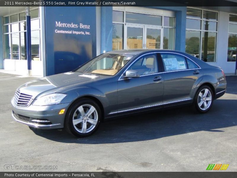 Flint Grey Metallic / Cashmere/Savanah 2011 Mercedes-Benz S 550 Sedan