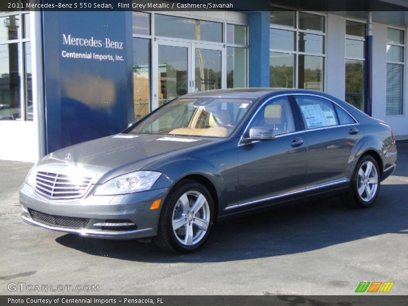Flint Grey Metallic / Cashmere/Savanah 2011 Mercedes-Benz S 550 Sedan