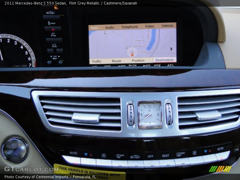 Flint Grey Metallic / Cashmere/Savanah 2011 Mercedes-Benz S 550 Sedan
