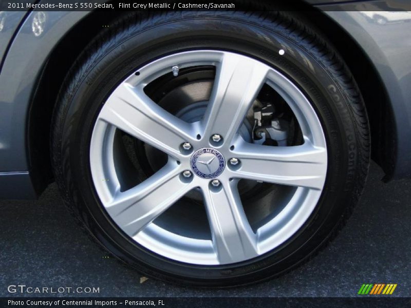 Flint Grey Metallic / Cashmere/Savanah 2011 Mercedes-Benz S 550 Sedan