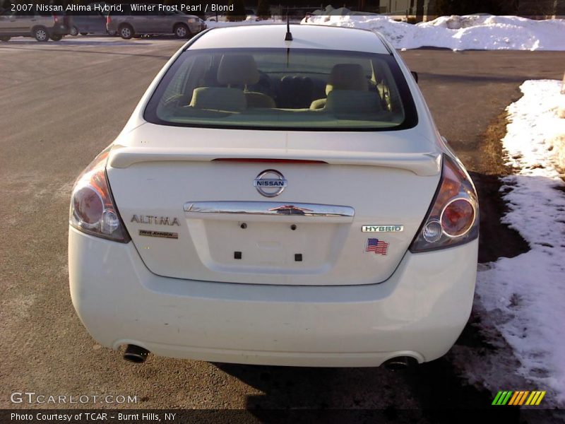 Winter Frost Pearl / Blond 2007 Nissan Altima Hybrid