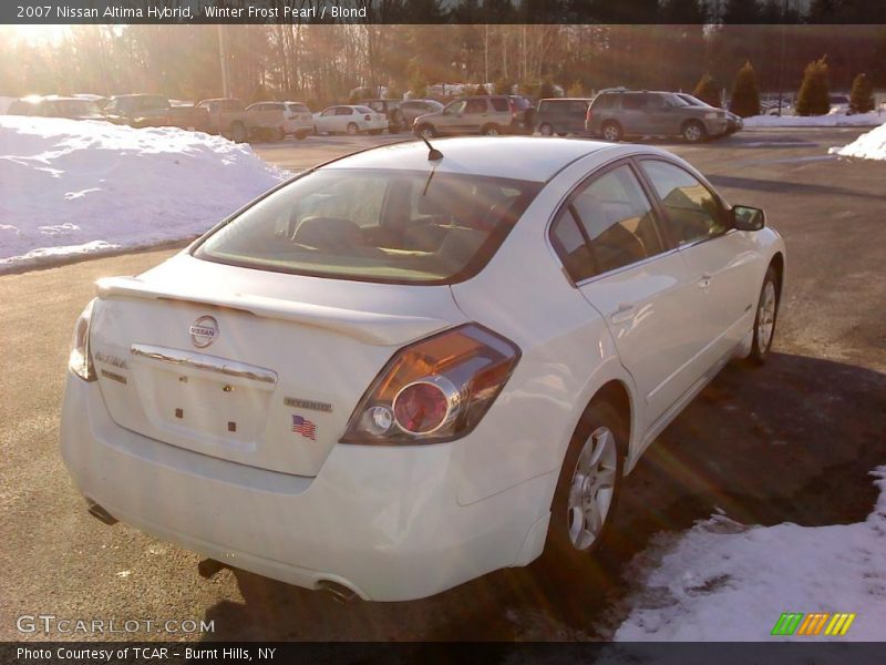 Winter Frost Pearl / Blond 2007 Nissan Altima Hybrid