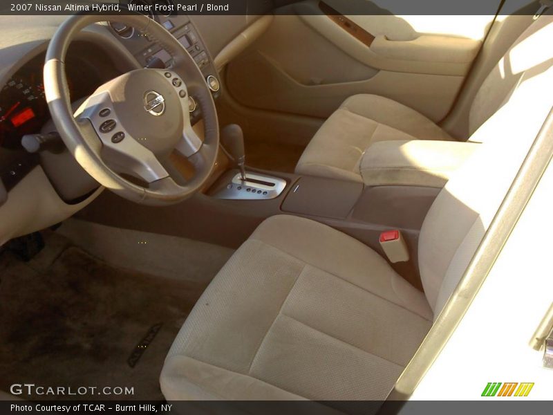 Winter Frost Pearl / Blond 2007 Nissan Altima Hybrid
