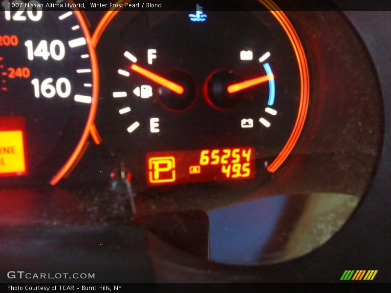 Winter Frost Pearl / Blond 2007 Nissan Altima Hybrid
