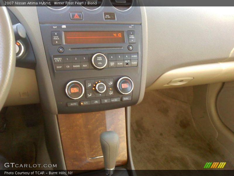 Winter Frost Pearl / Blond 2007 Nissan Altima Hybrid